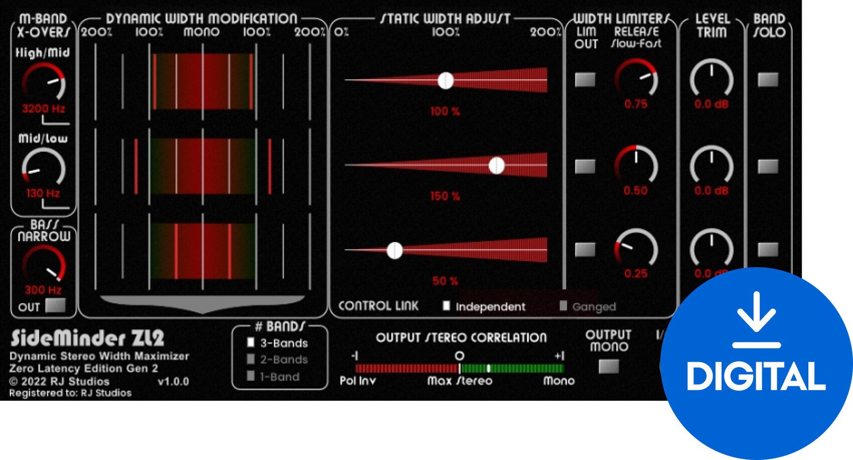 Студио софтуер Plug-In ефект Raising Jake Studios SideMinder ZL2 (Дигитален продукт)