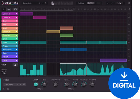 Студійне програмне забезпечення Plug-In ефект SugarBytes Sugar Bytes Effectrix2 (Цифровий товар) - 1