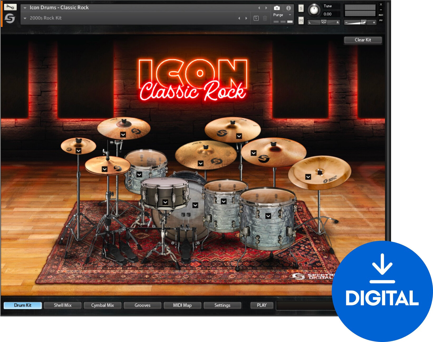 Студио софтуер Plug-In ефект Spectre Digital Icon Drums Classic Rock (Дигитален продукт)