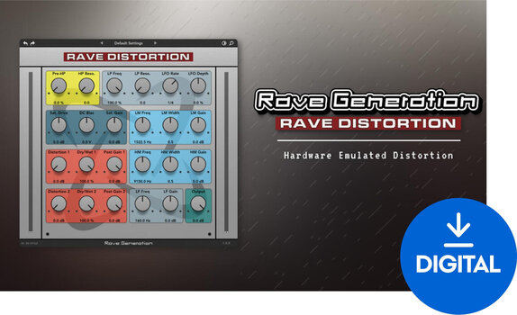 Studijski software plug-in efekt Rave Generation Rave Distortion (Digitalni izdelek) - 1