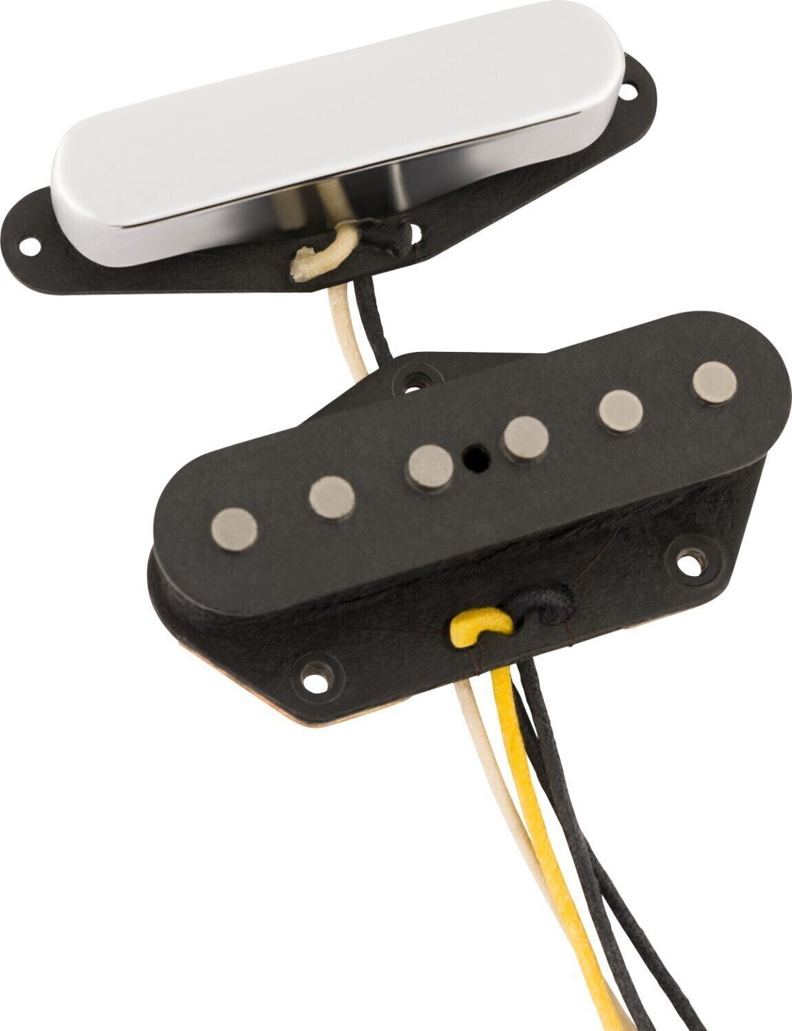 Kytarový snímač Fender Custom Shop '55/'56 Whiteguard Telecaster Set of 2 Black and Chrome Kytarový snímač