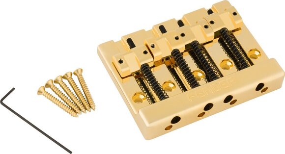 Kobylka pro baskytaru Fender HiMass 4-String Zinc Saddles Gold Kobylka pro baskytaru - 1