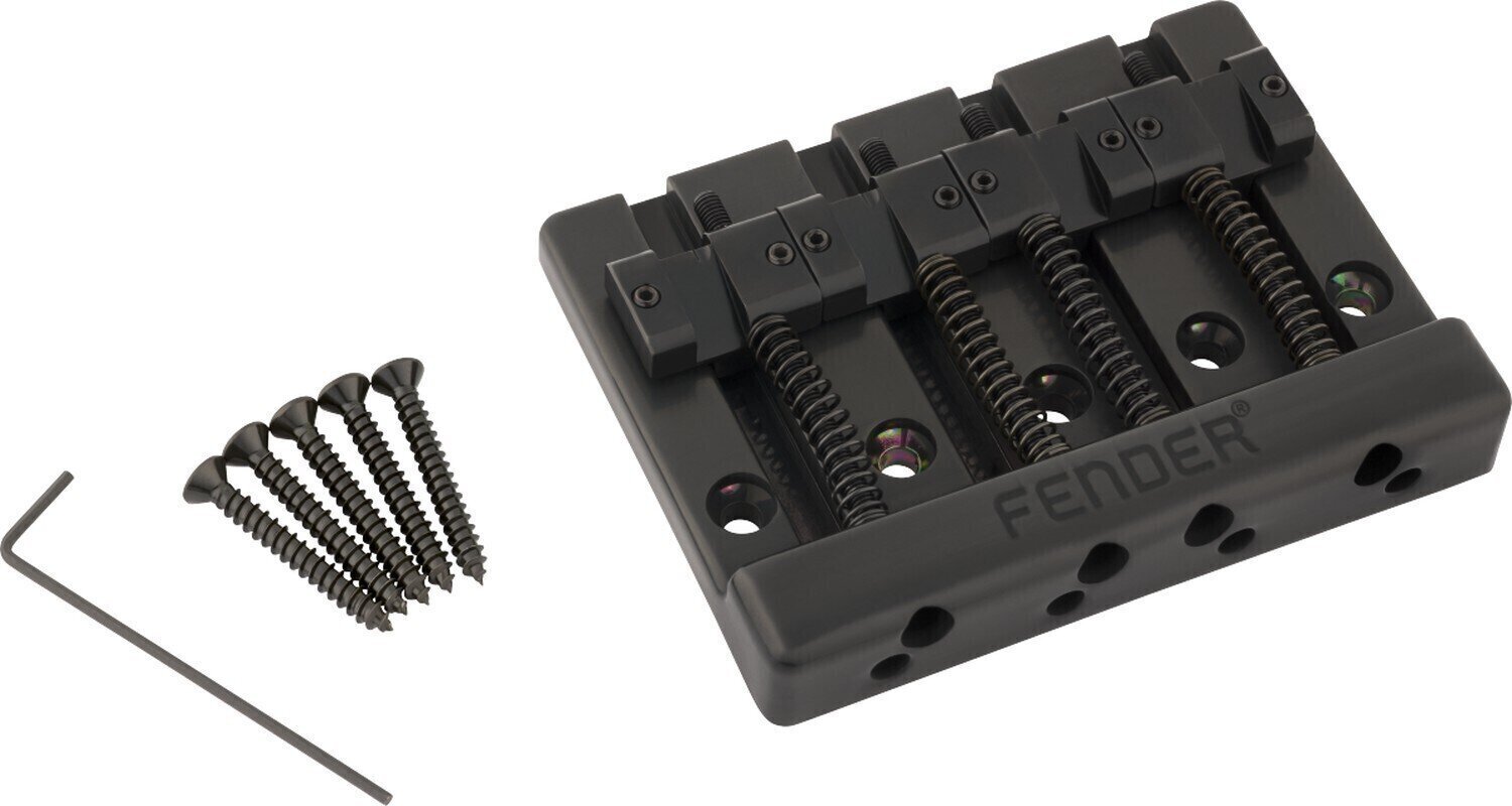 Ponte para baixo Fender HiMass 4-String Brass Saddles Black Ponte para baixo