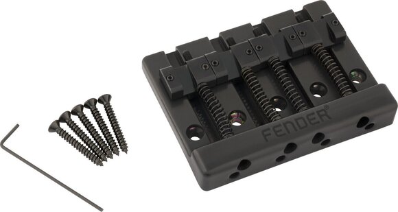Ponte para baixo Fender HiMass 4-String Brass Saddles Black Ponte para baixo - 1