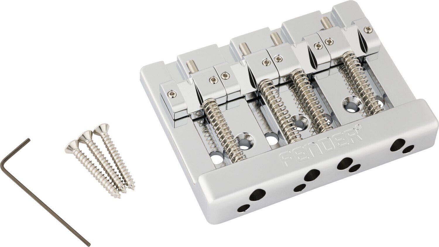 Kobylka pro baskytaru Fender HiMass String-Through 4-String Brass Saddles Chrome Kobylka pro baskytaru