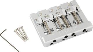 Mostek zapasowy do gitary basowej Fender HiMass String-Through 4-String Brass Saddles Chrome Mostek zapasowy do gitary basowej