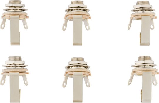 Jack Fender 1/4" 2-Conductor Guitar Output Jack 6-pack - 1
