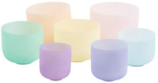 Perkusja dla terapii muzycznej Shamann Colored Crystal Set 432 Hz Zestaw misek kryształowych