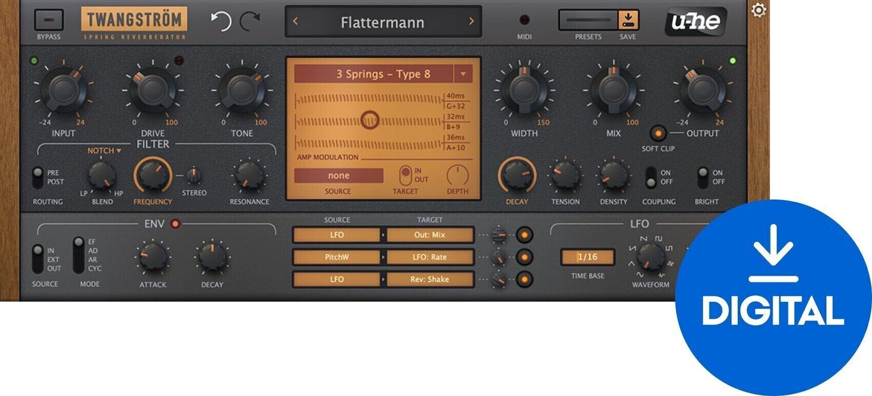 Studiový softwarový Plug-In efekt u-he Software Twangstrom (Digitální produkt)