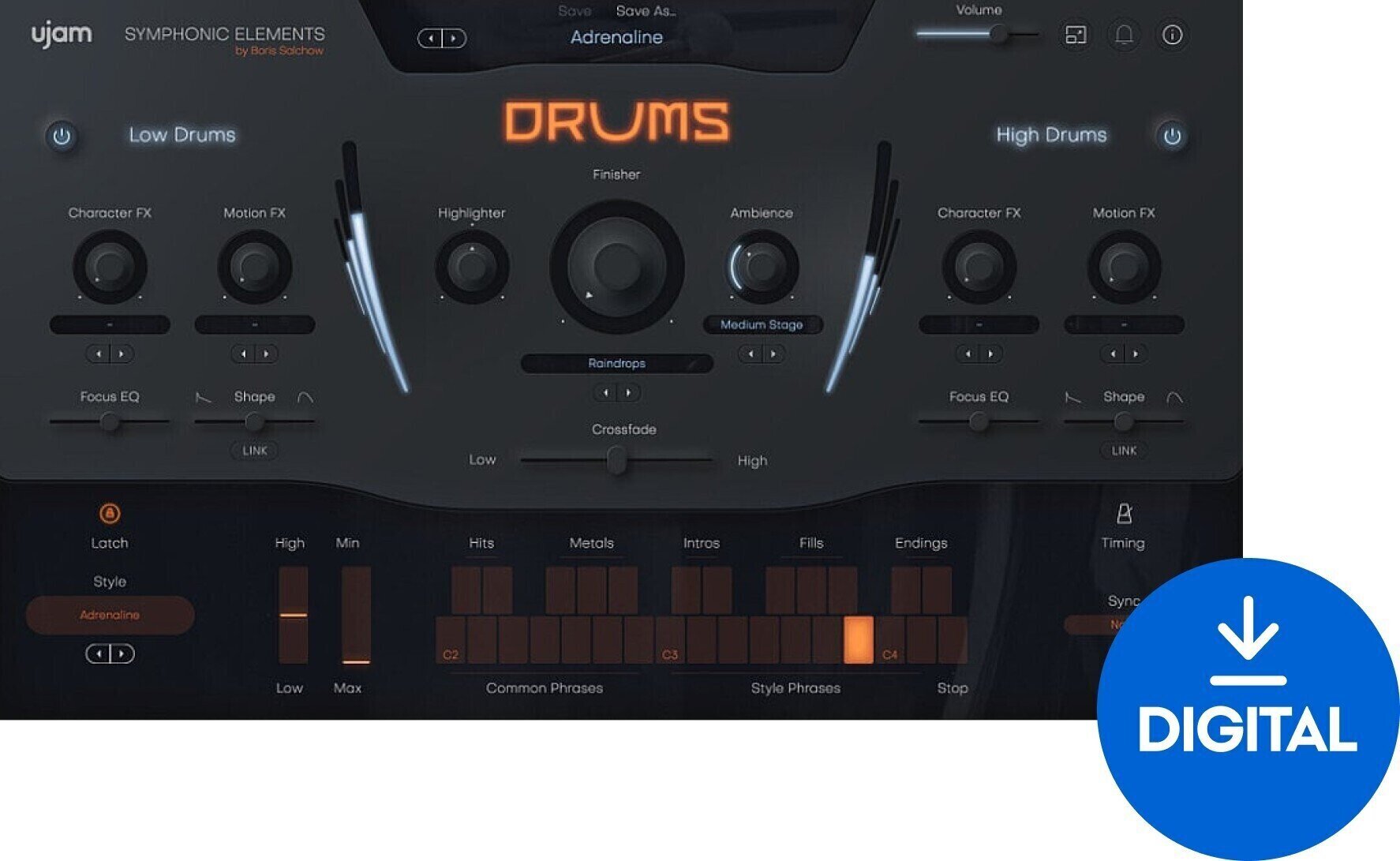 VST Instrument UJAM Drums (Produkt cyfrowy)