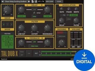 Virtuális effekt TAL SOFTWARE Dub-X Delay (Digitális termék)