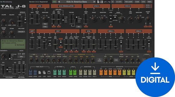 VST Instrument TAL SOFTWARE J-8 Jupiter 8 (Produkt cyfrowy) - 1