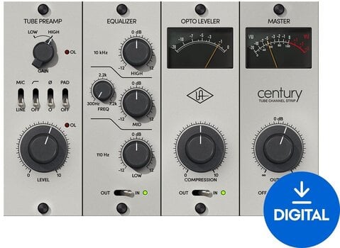 Студійне програмне забезпечення Plug-In ефект Universal Audio Century Tube Channel Strip (Цифровий товар) - 1
