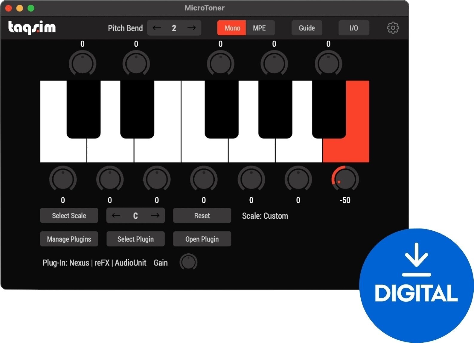 Studio-Effekt-Plugin TAQSIM Microtoner (Digitales Produkt)