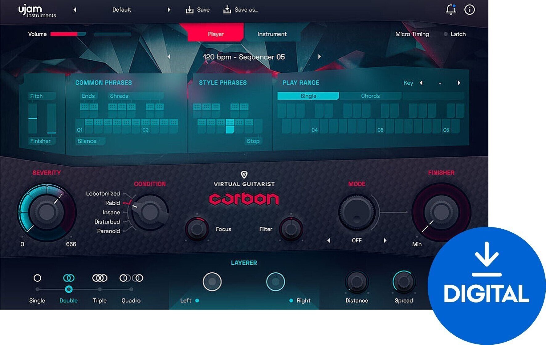 VST Instrument UJAM Carbon (Дигитален продукт)