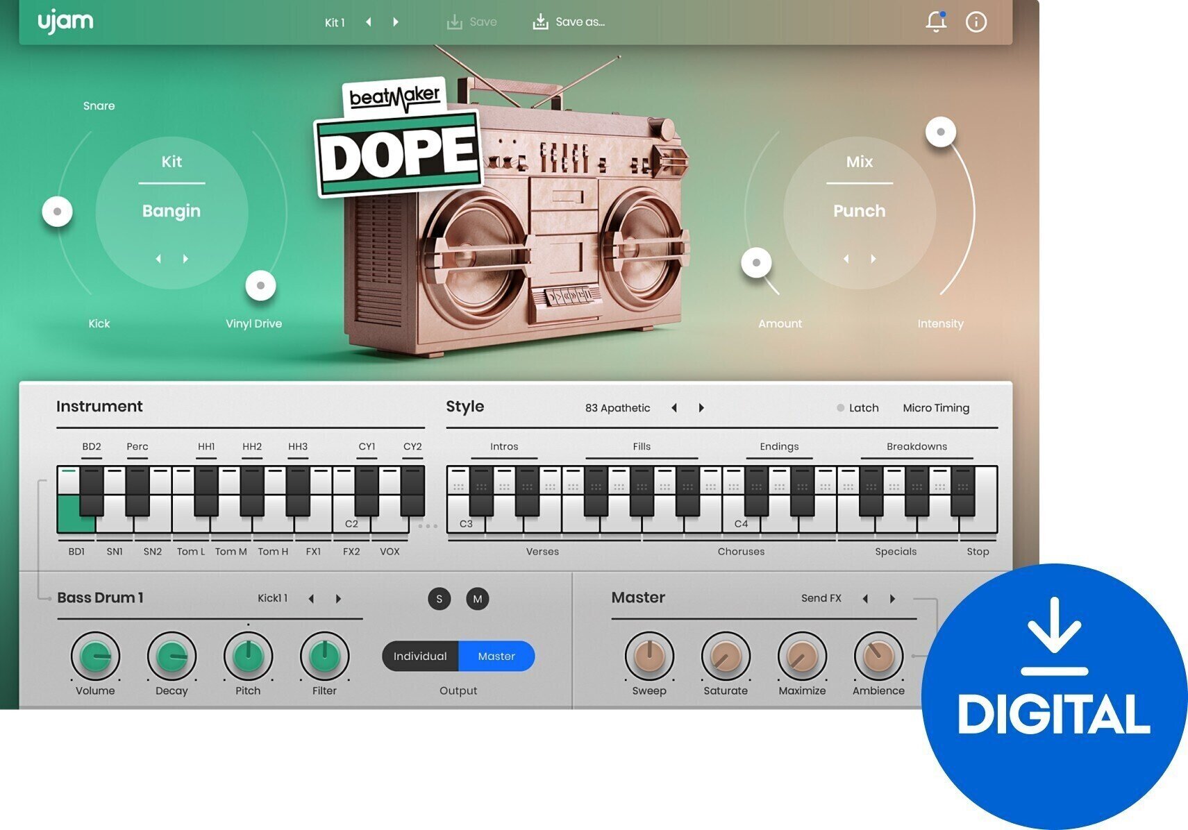 VST Instrument UJAM Dope 2 (Digital product)
