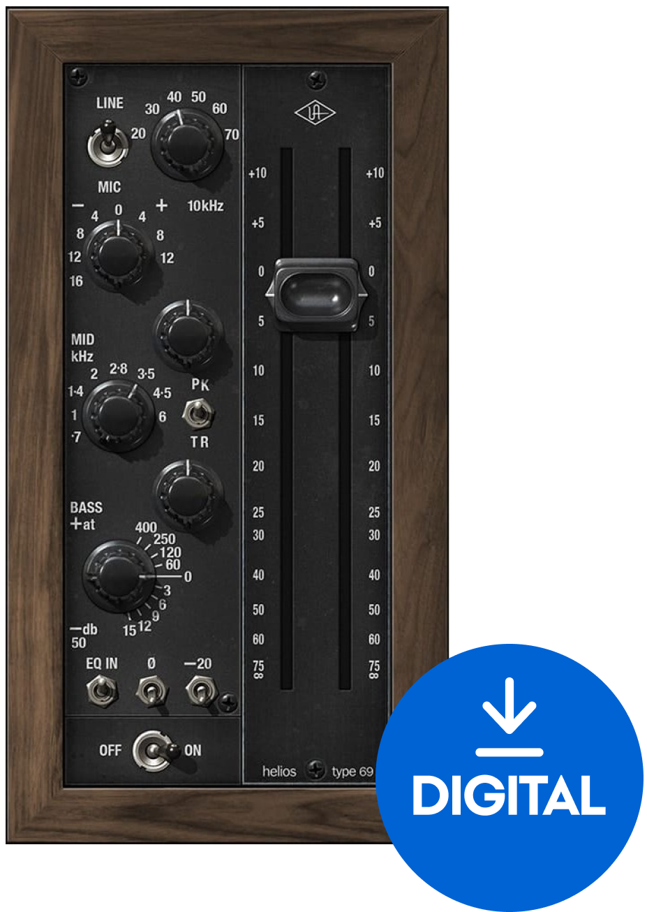 Universal Audio Helios Type 69 Preamp and EQ Collection (Digitálny produkt)