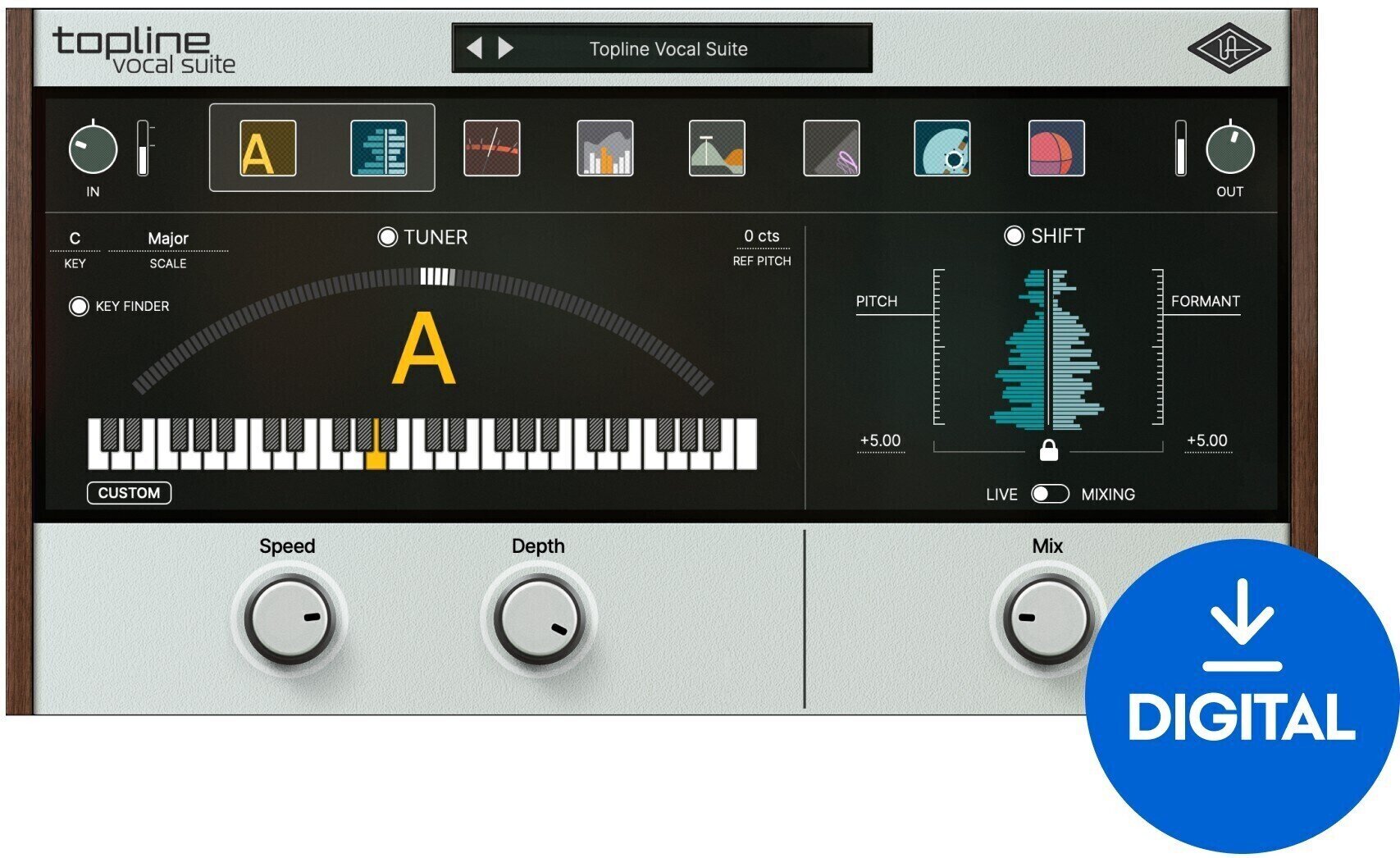 FX-prosessori-ohjelmistolisäosa Universal Audio Topline Vocal Suite (Digitaalinen tuote)