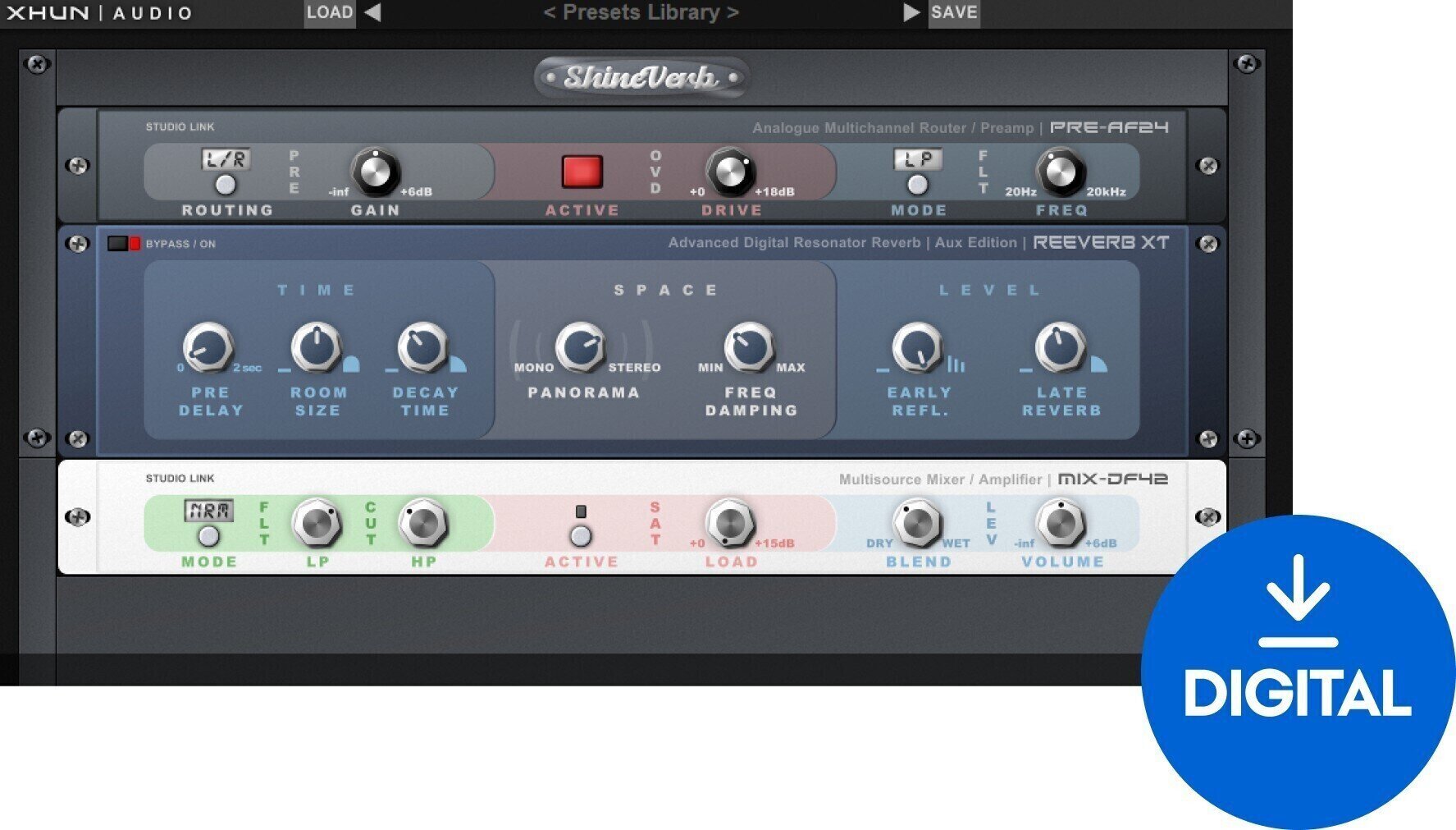 Virtuális effekt XHUN Audio ShineVerb (Digitális termék)