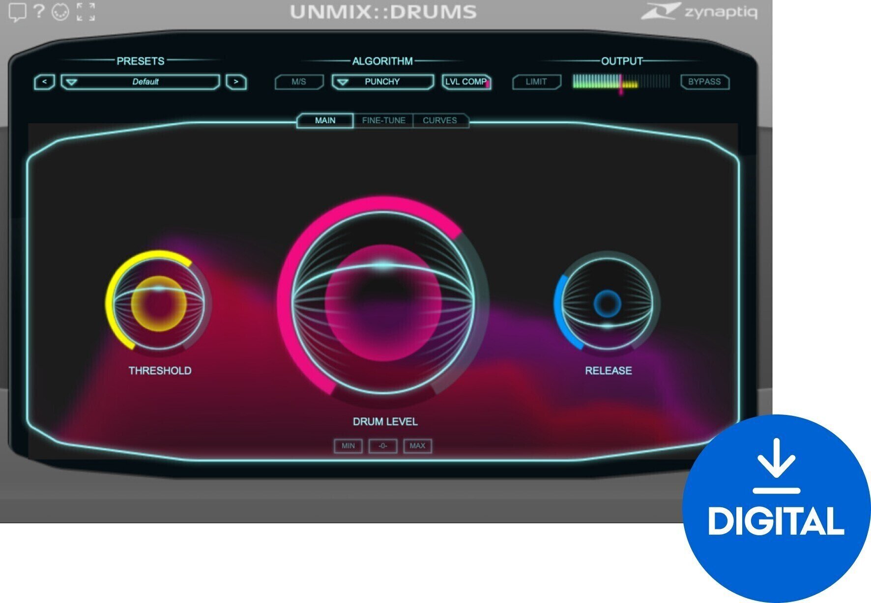 Студио софтуер Plug-In ефект Zynaptiq UNMIX::DRUMS (Дигитален продукт)