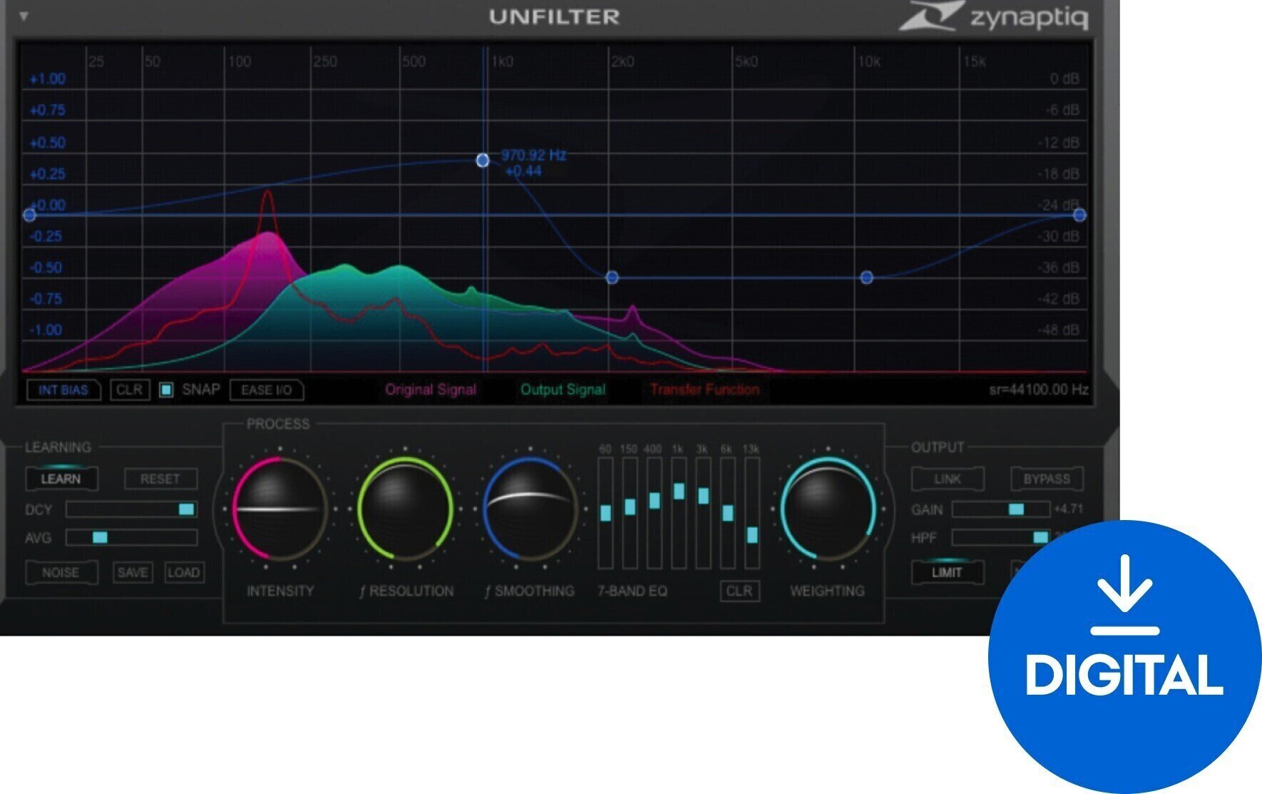FX protsessori tarkvara pistikprogramm Zynaptiq UNFILTER (Digitaalne toode)