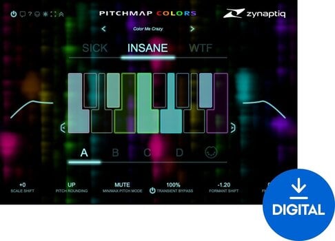 FX protsessori tarkvara pistikprogramm Zynaptiq PITCHMAP::COLORS (Digitaalne toode) - 1