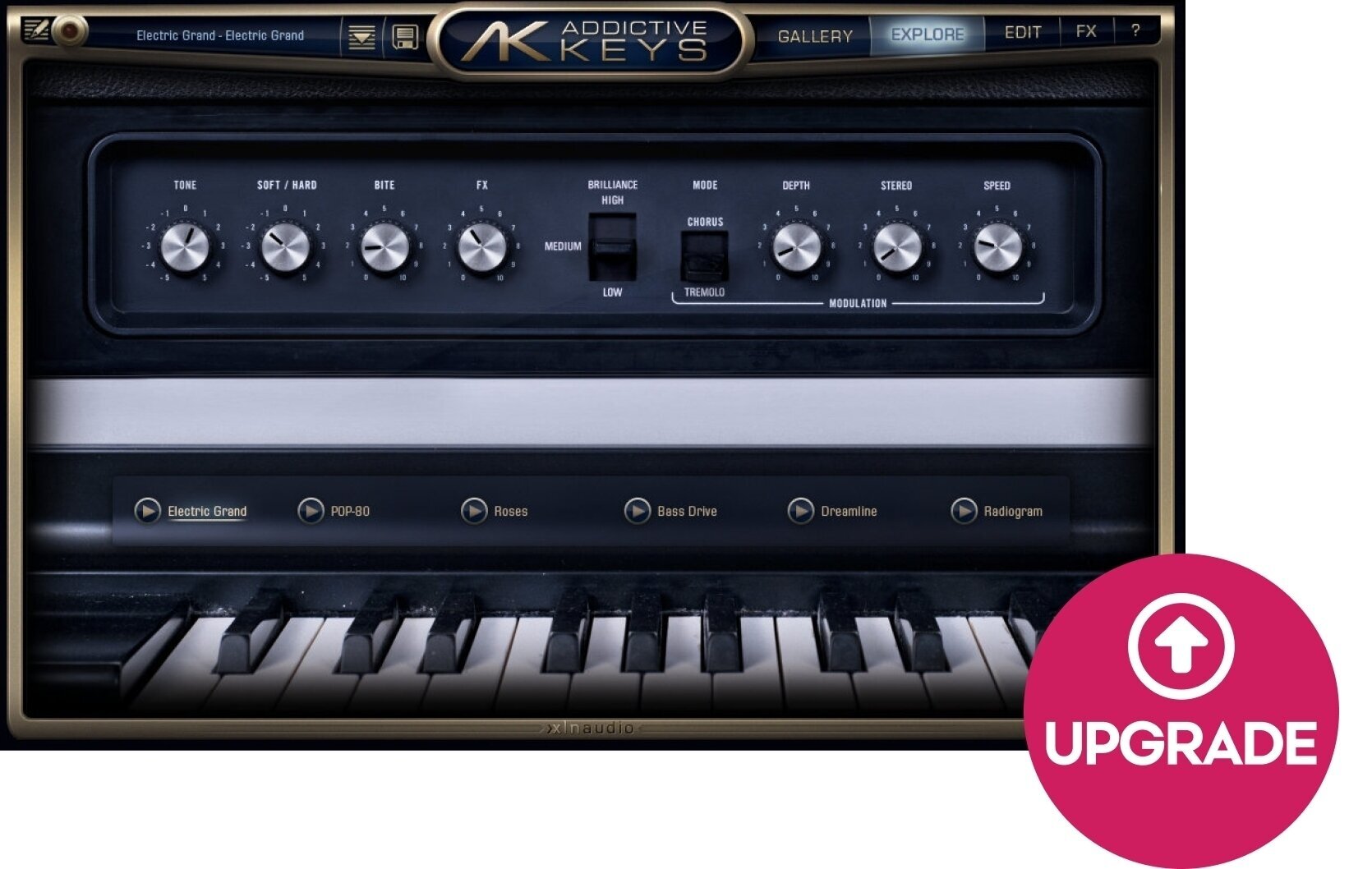 Update / Upgrade / Expansion XLN Audio AK: Electric Grand (Digitalni izdelek)