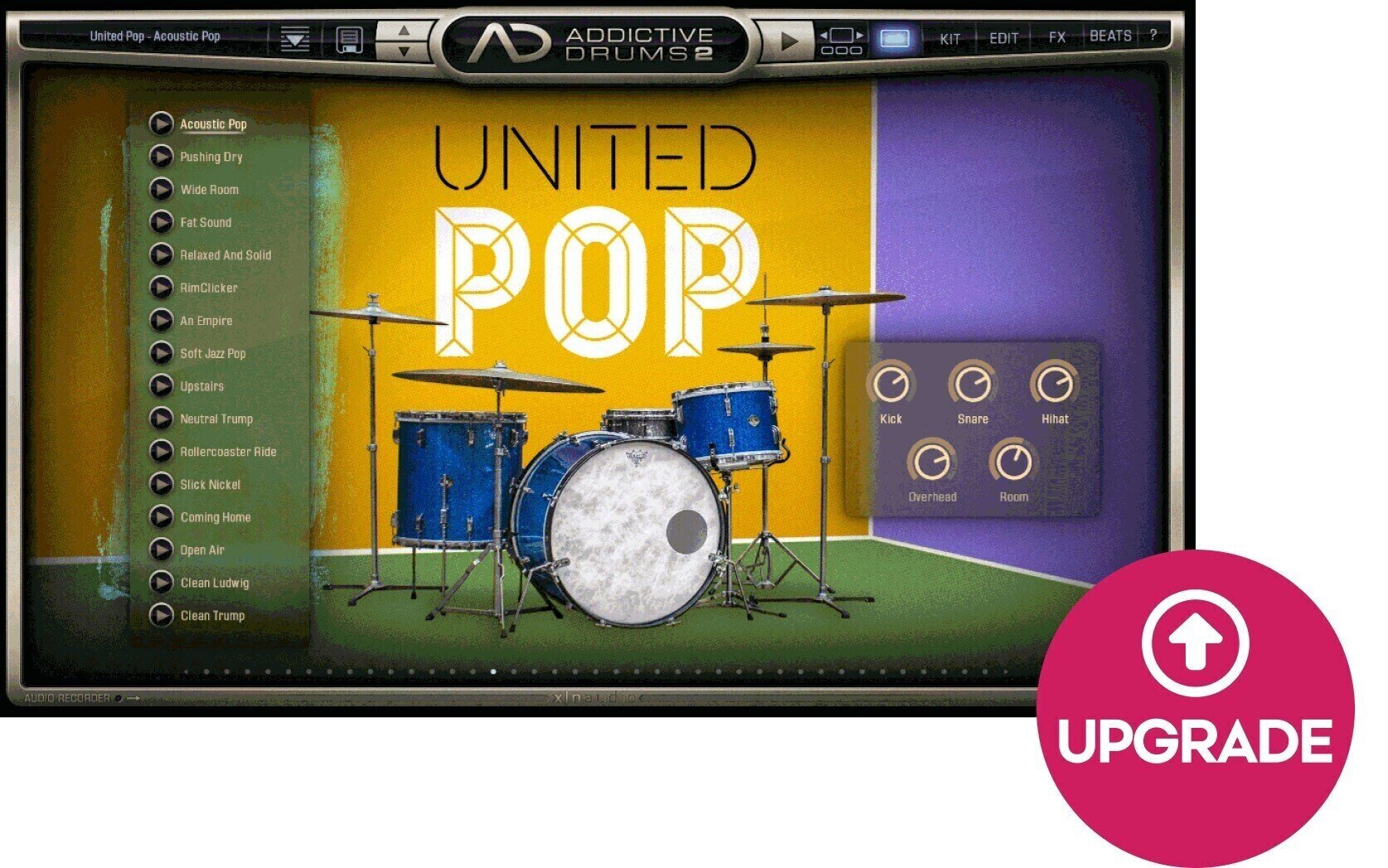 Update / Upgrade / Expansion XLN Audio AD2: United Pop (Produs digital)