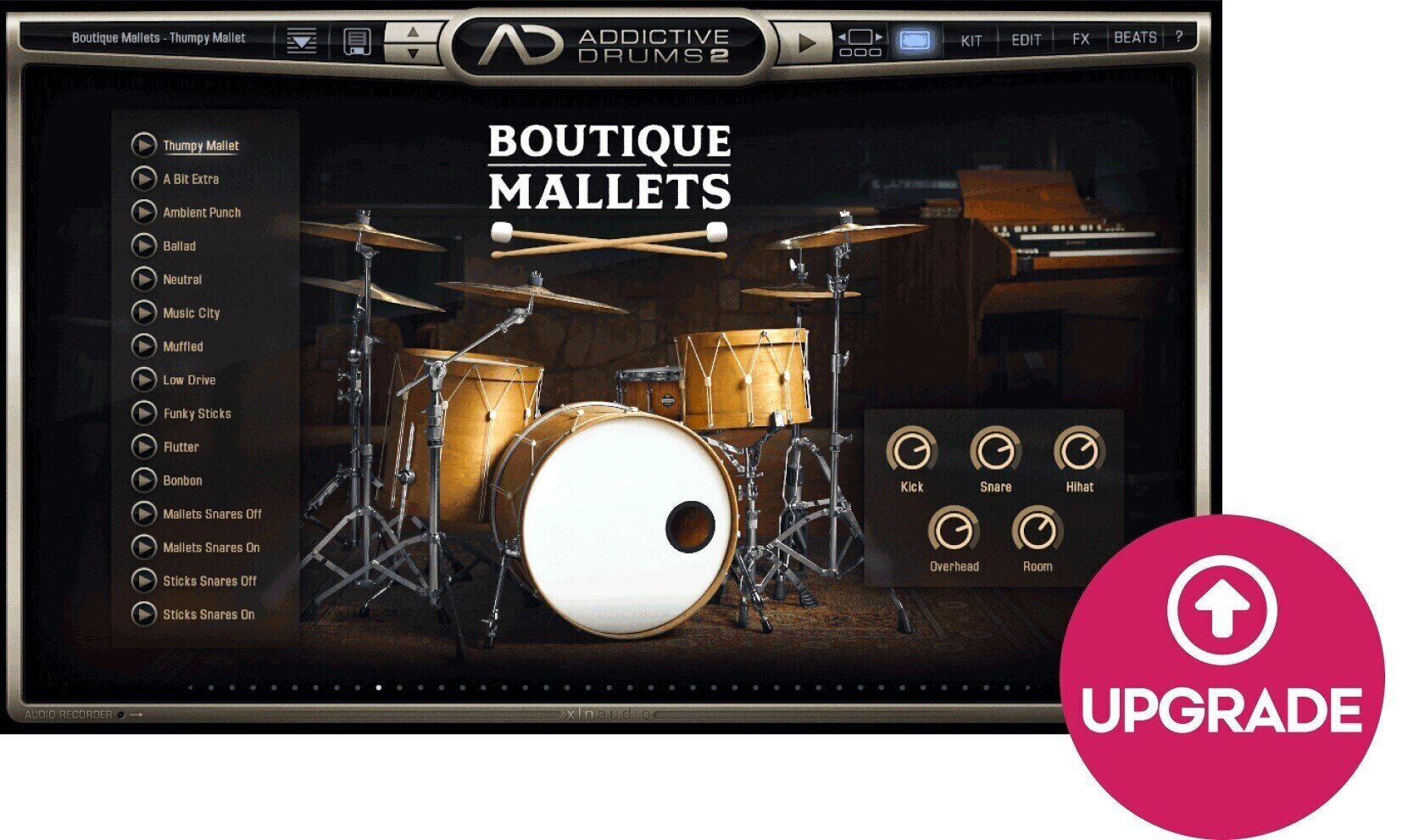 Update / Upgrade / Expansion XLN Audio AD2: Boutique Mallets (Digital product)
