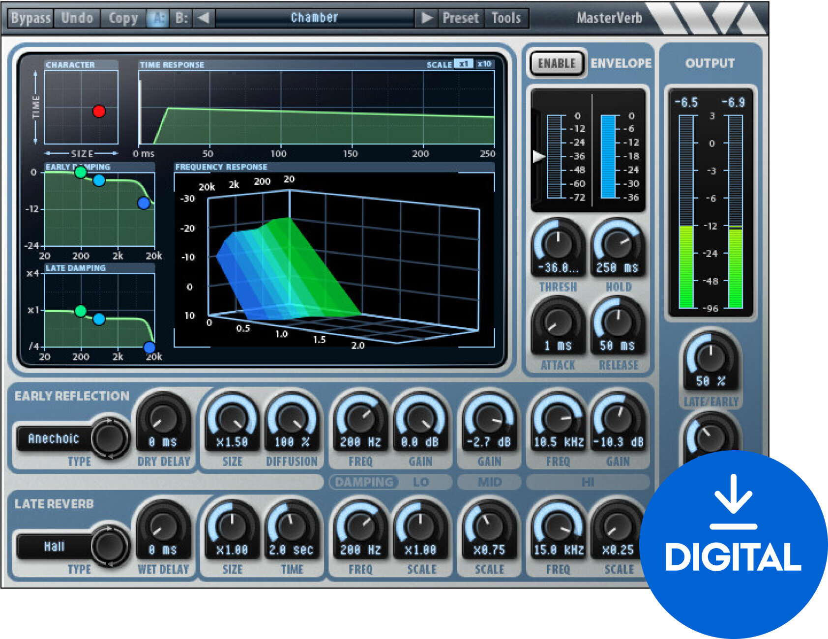 Studio-Effekt-Plugin Wave Arts MasterVerb 6 (Digitales Produkt)