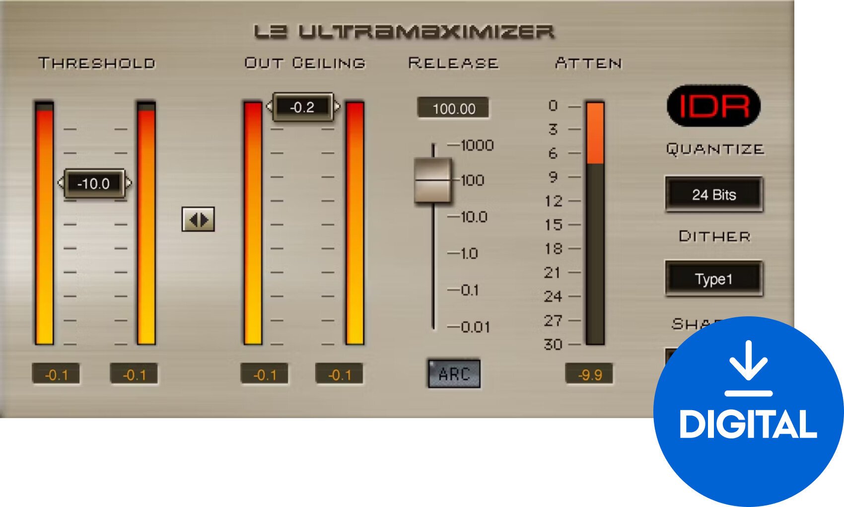 Procesador de efectos de complemento de software Waves L2 Ultramaximizer (Producto digital)