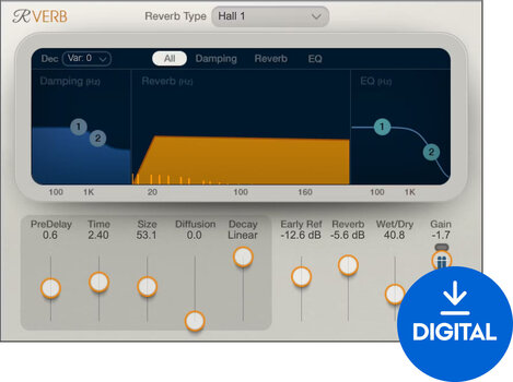 Software Plug-In FX Processor Waves Renaissance Reverb (Digital product) - 1