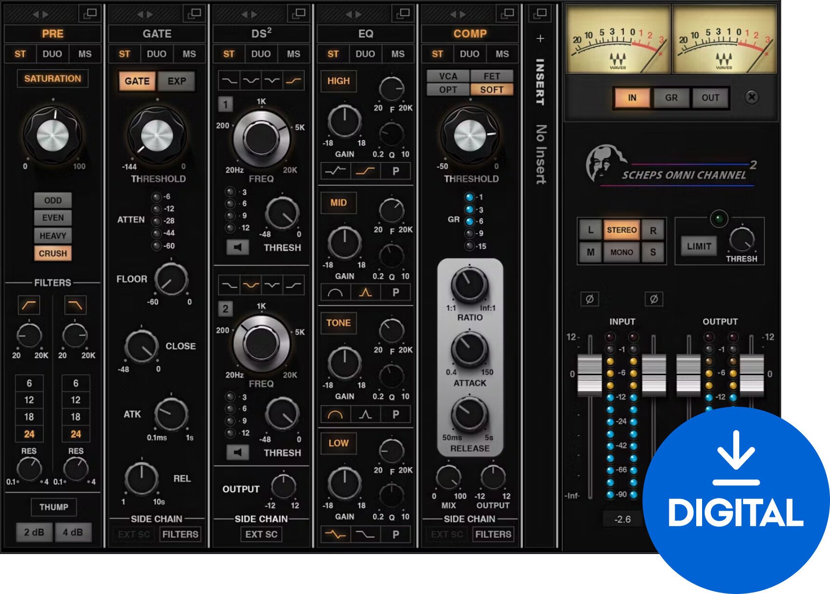 Studio-Effekt-Plugin Waves Scheps Omni Channel 2 (Digitales Produkt)