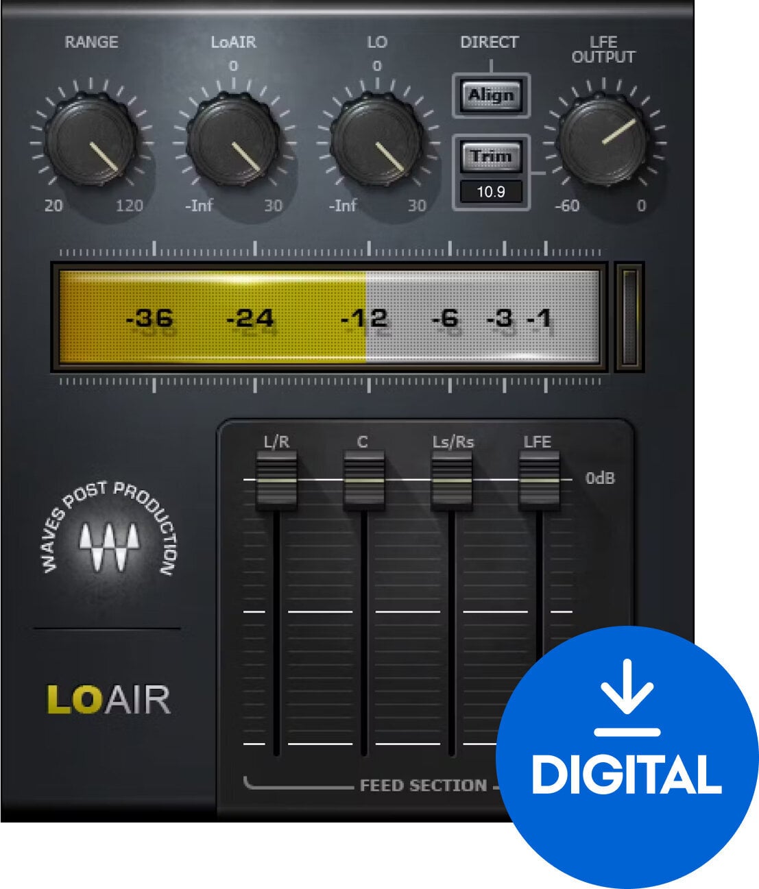 FX-processorer programvaruplugin Waves LoAir (Digital produkt)