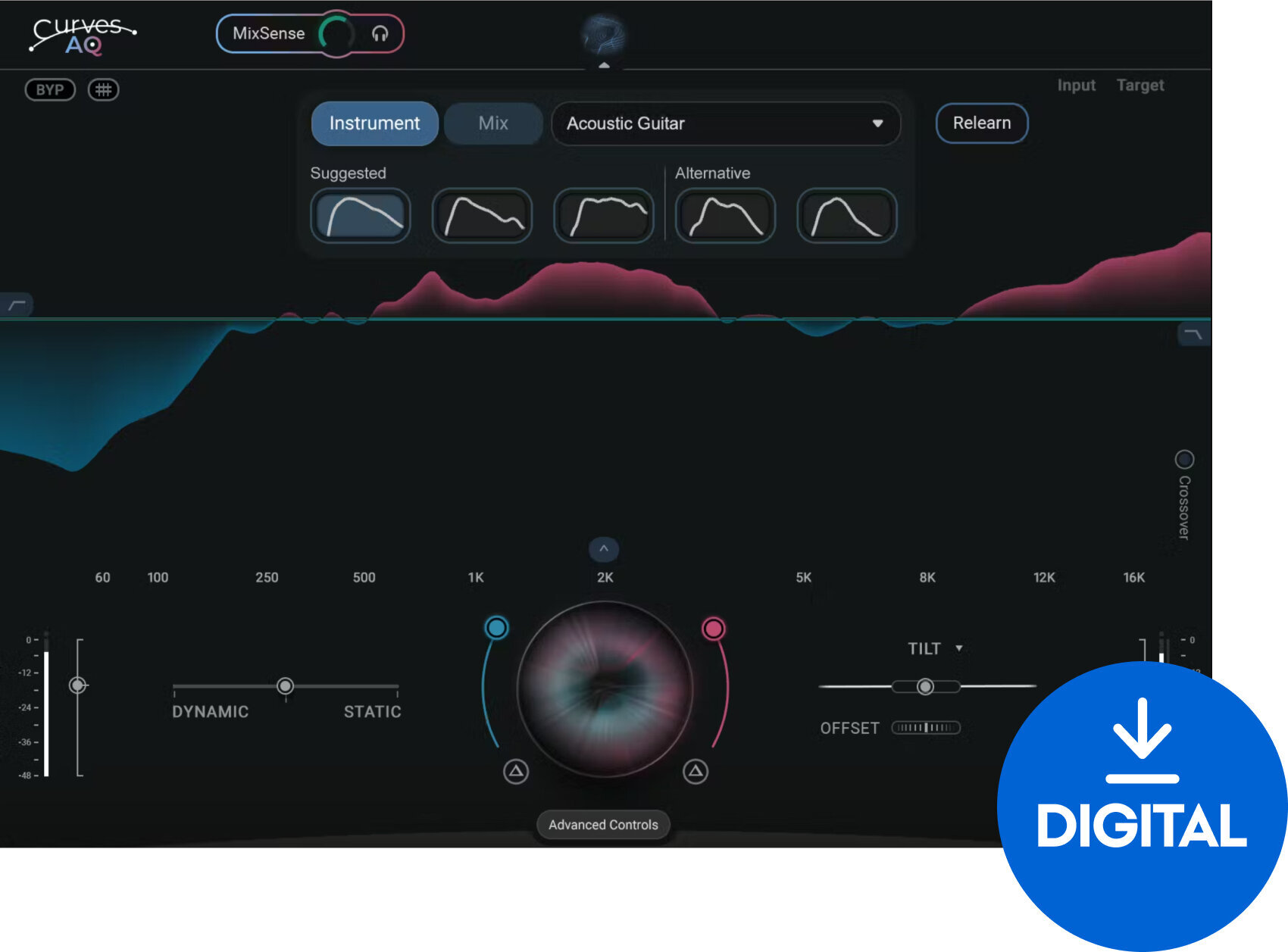 Studio-Effekt-Plugin Waves Curves AQ (Digitales Produkt)