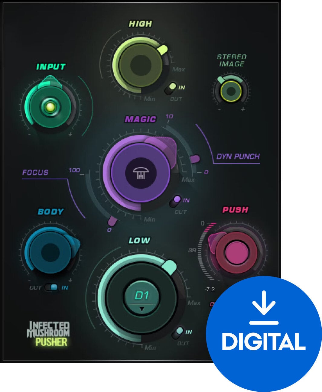 Mastering softver Waves Infected Mushroom Pusher (Digitalni proizvod)