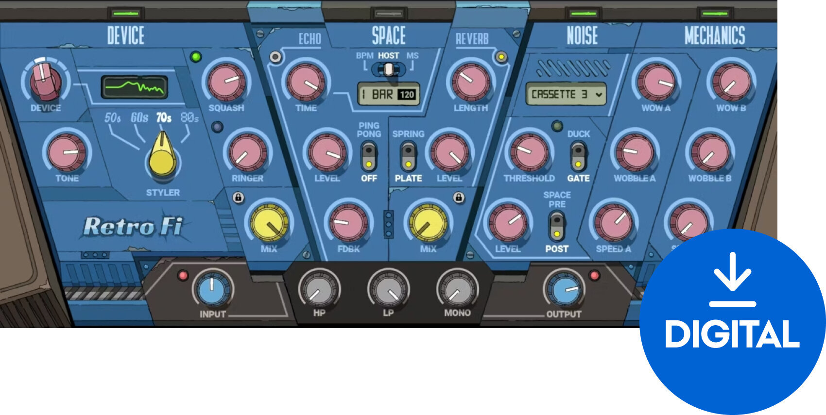 Студио софтуер Plug-In ефект Waves Retro Fi (Дигитален продукт)