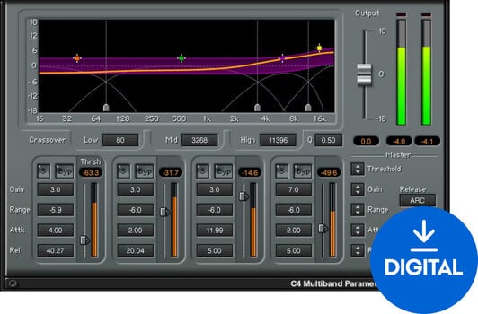Studijski software plug-in efekt Waves C4 Multiband Compressor (Digitalni izdelek) - 1