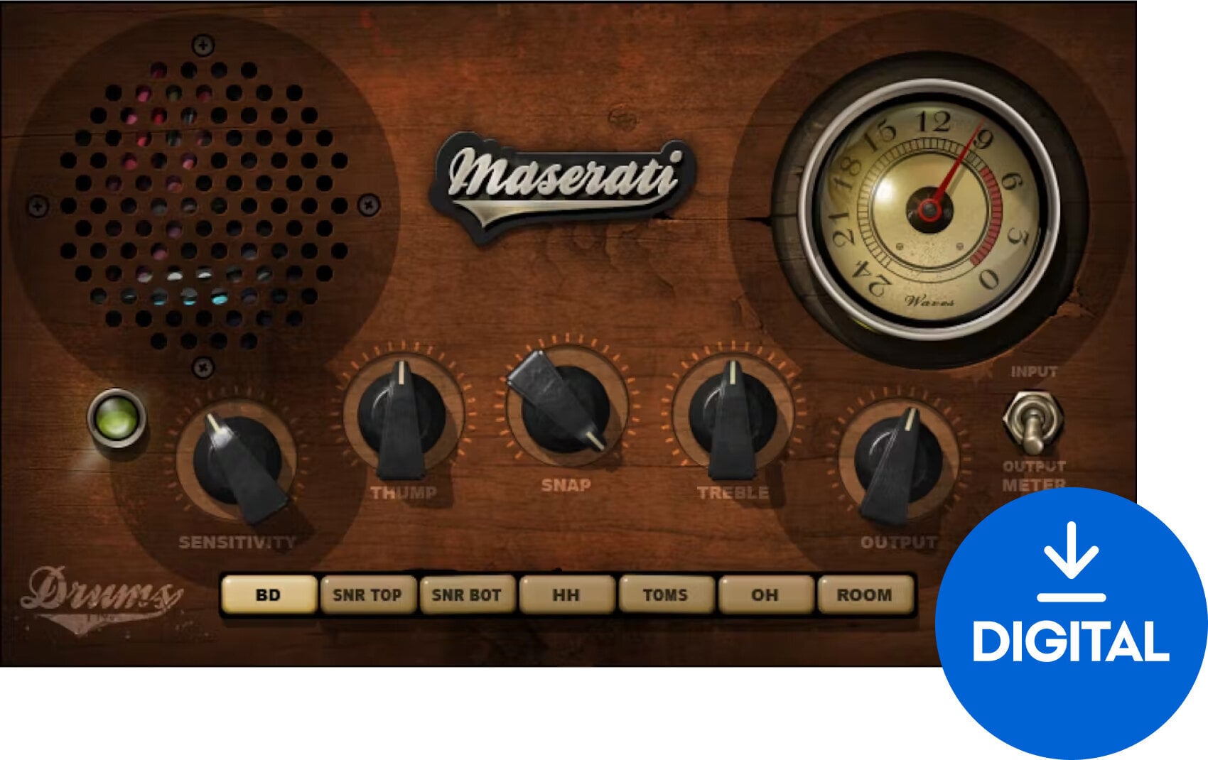FX-processorer programvaruplugin Waves Maserati DRM (Digital produkt)