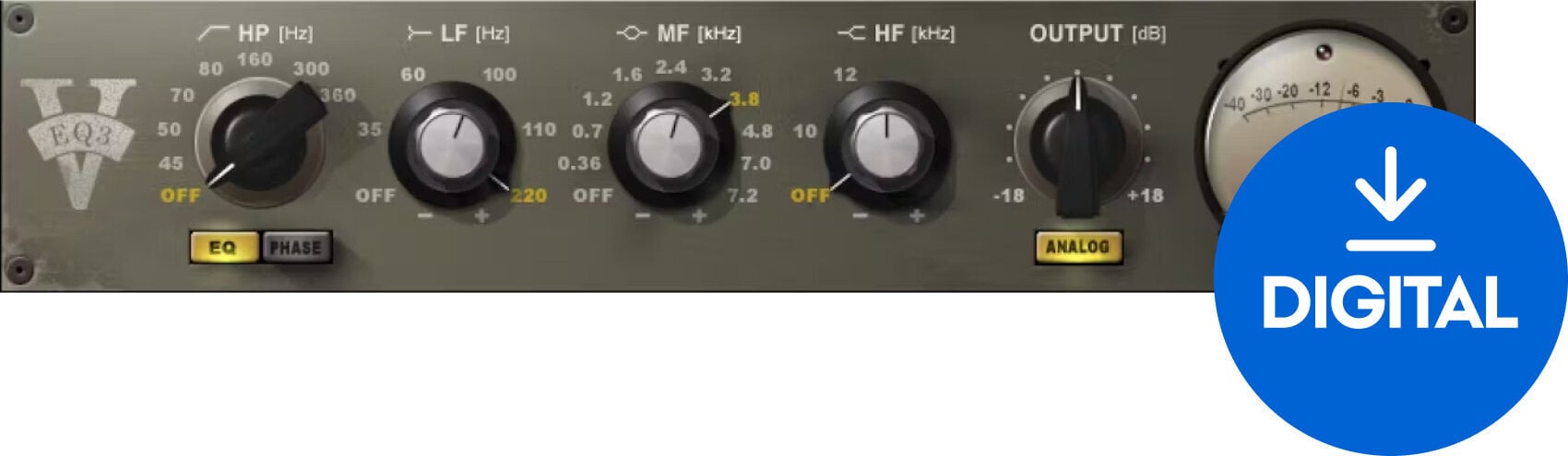 Software Plug-In FX Processor Waves V-EQ3 (Digital product)
