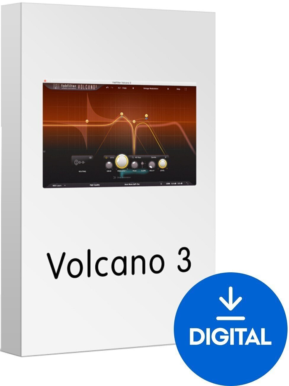 Plug-in de software para processadores FX FabFilter Volcano 3 (Produto digital)