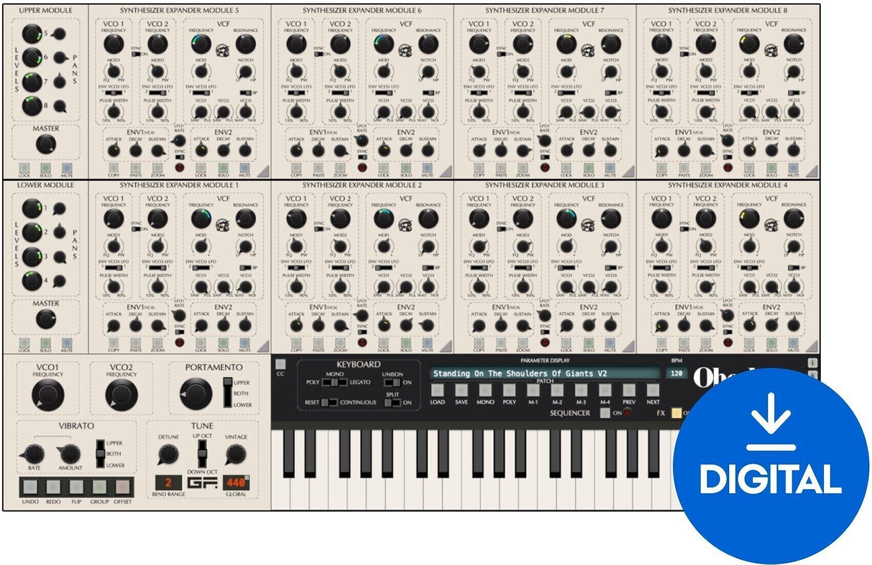 VST Instrument GForce Oberheim (Digitaal product)