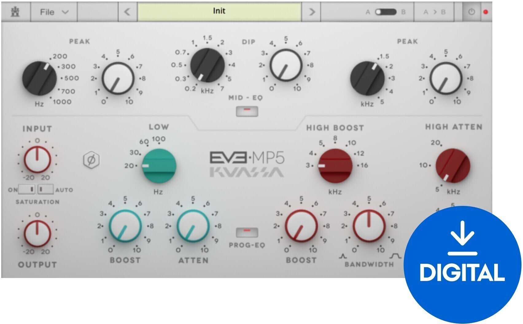Studijski software plug-in efekt KUASSA EVE-MP5 (Digitalni izdelek)