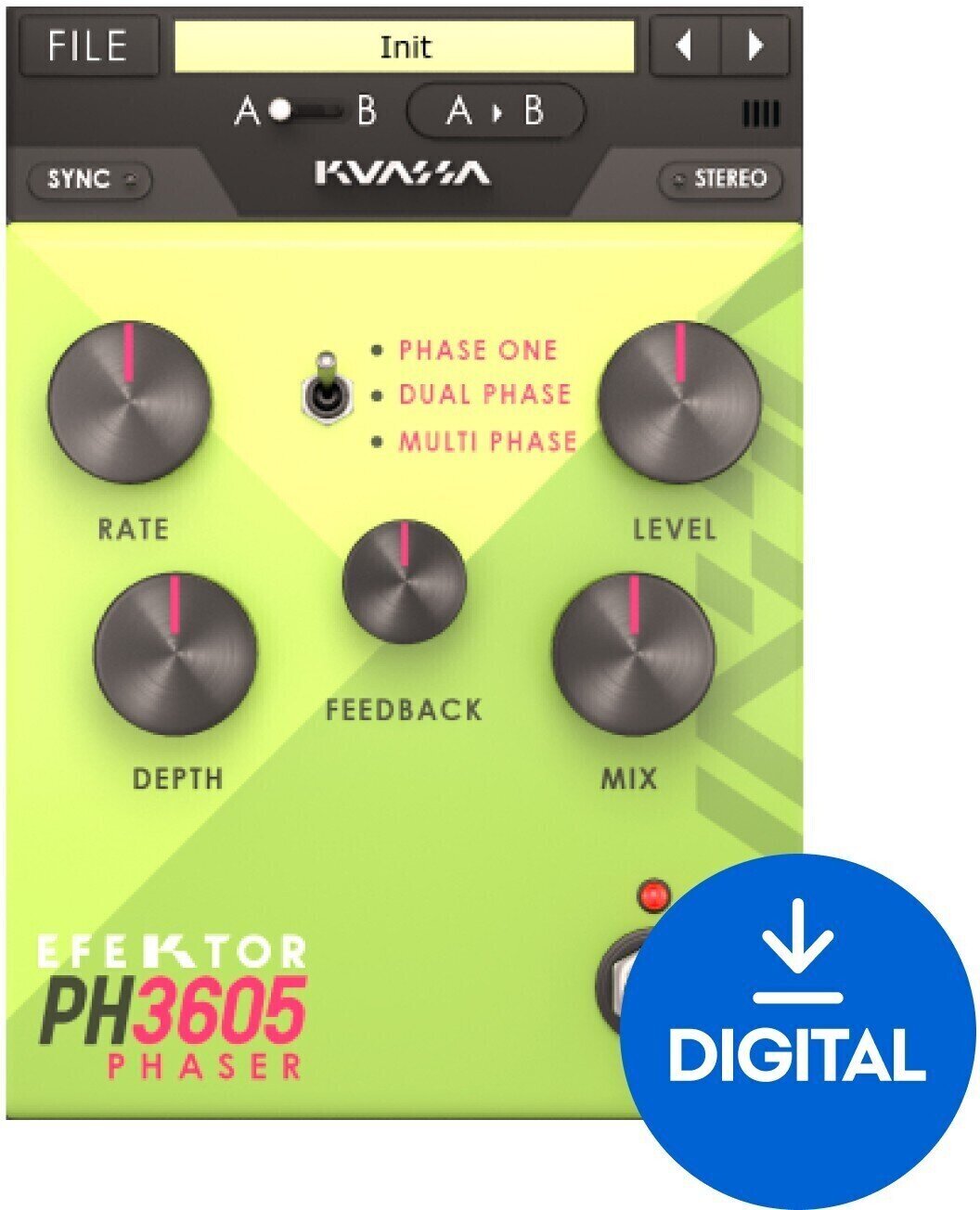 Studijski software plug-in efekt KUASSA Efektor PH3605 Phaser (Digitalni izdelek)