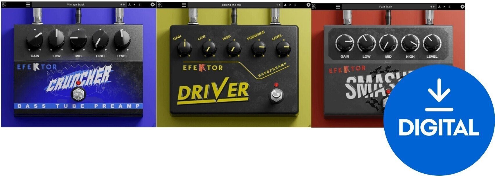 VST Instrument KUASSA Efektor Bass Distortion Bundle (Digitalni proizvod)