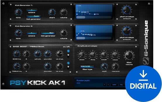 Programski plugin efekti G-Sonique PsyKick AK1 (Digitalni proizvod) - 1
