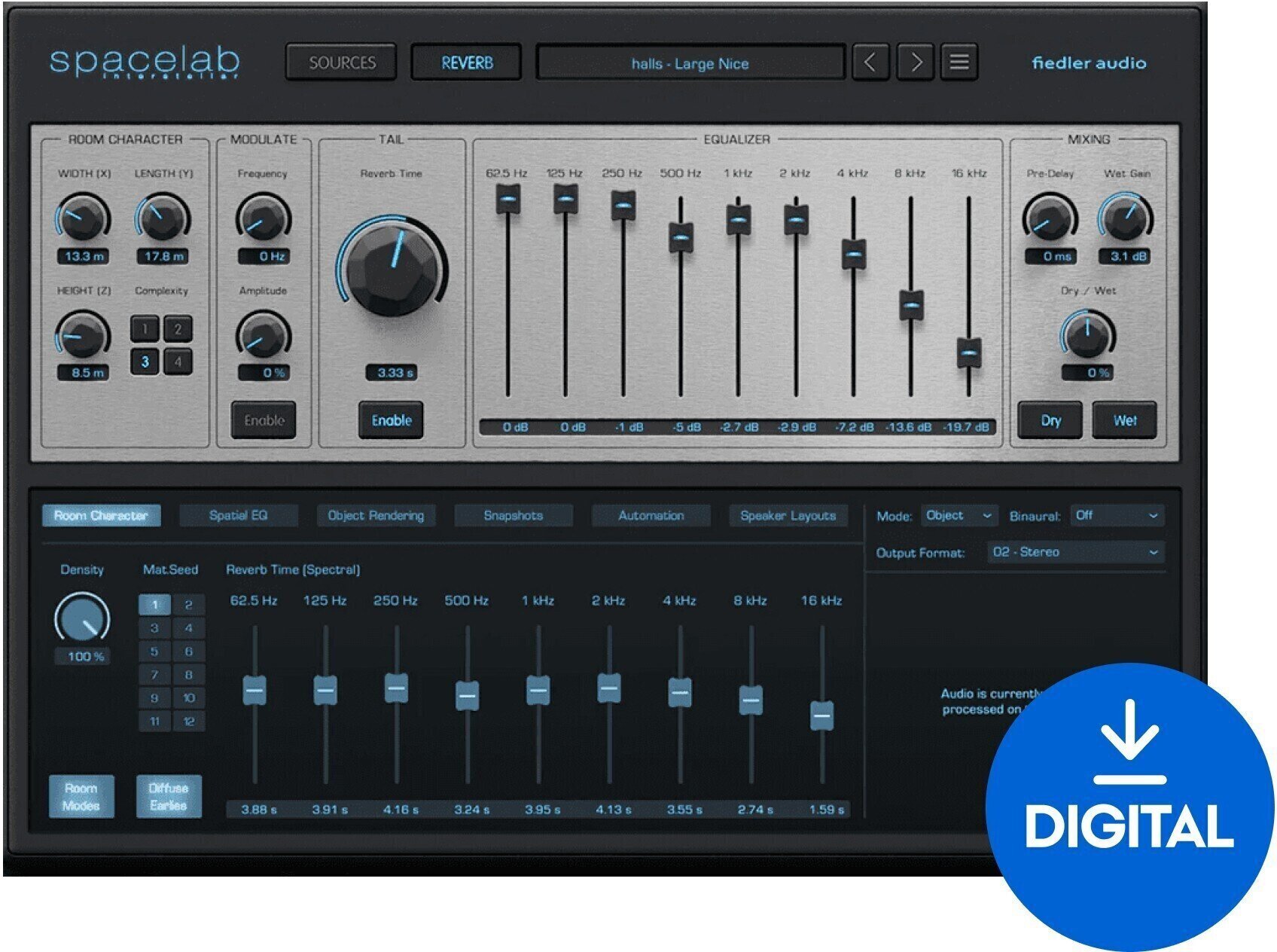 Studio-Effekt-Plugin Fiedler Audio Spacelab Interstellar (Digitales Produkt)