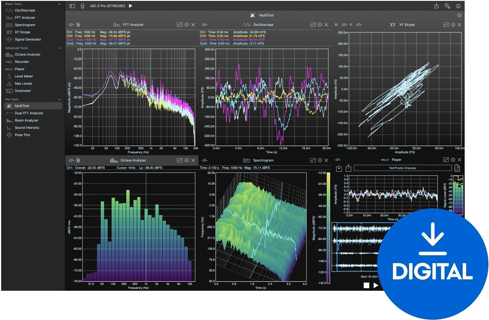 Software da Studio Faber Acoustical Pro Tool Set License for SignalScope XM v12 (Prodotto digitale)
