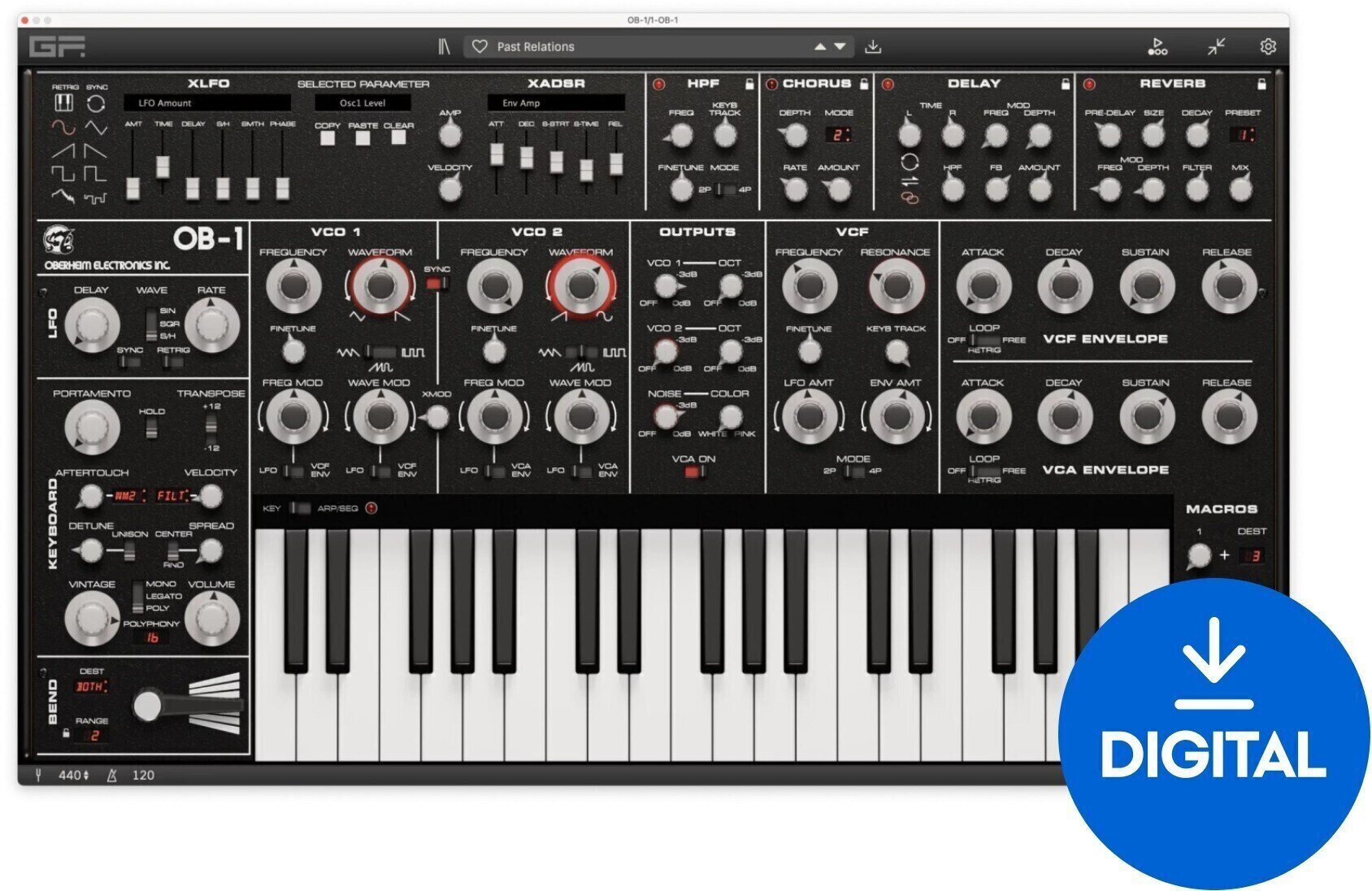 VST Instrument GForce Oberheim OB-1 (Produs digital)