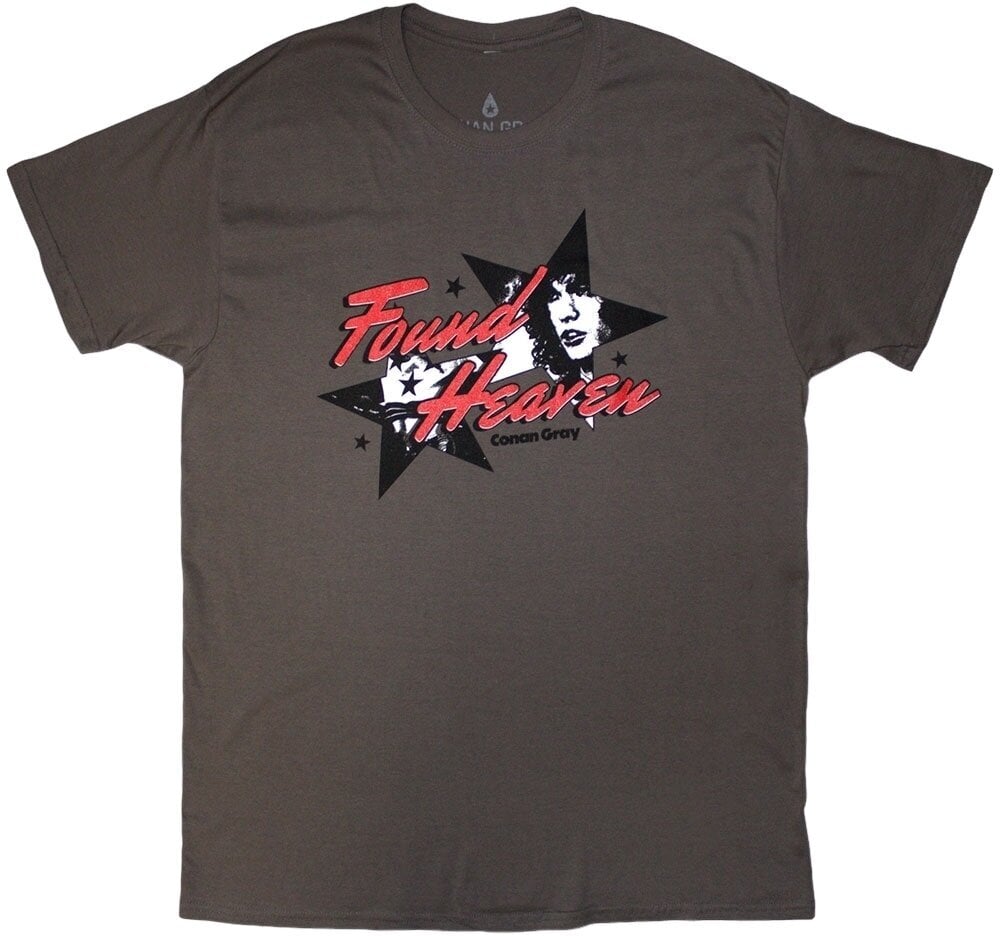 T-shirt Conan Gray Found Heaven Stars Charcoal Grey L T-shirt
